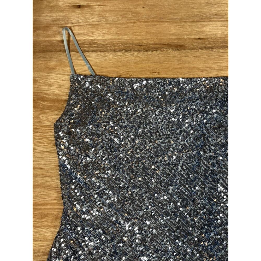 Generation‎ Love New York Sequin Camisole Top Blue Silver Sparkle Small - Picture 2 of 9